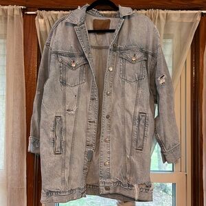 Distressed, Oversized, American Eagle Jacket